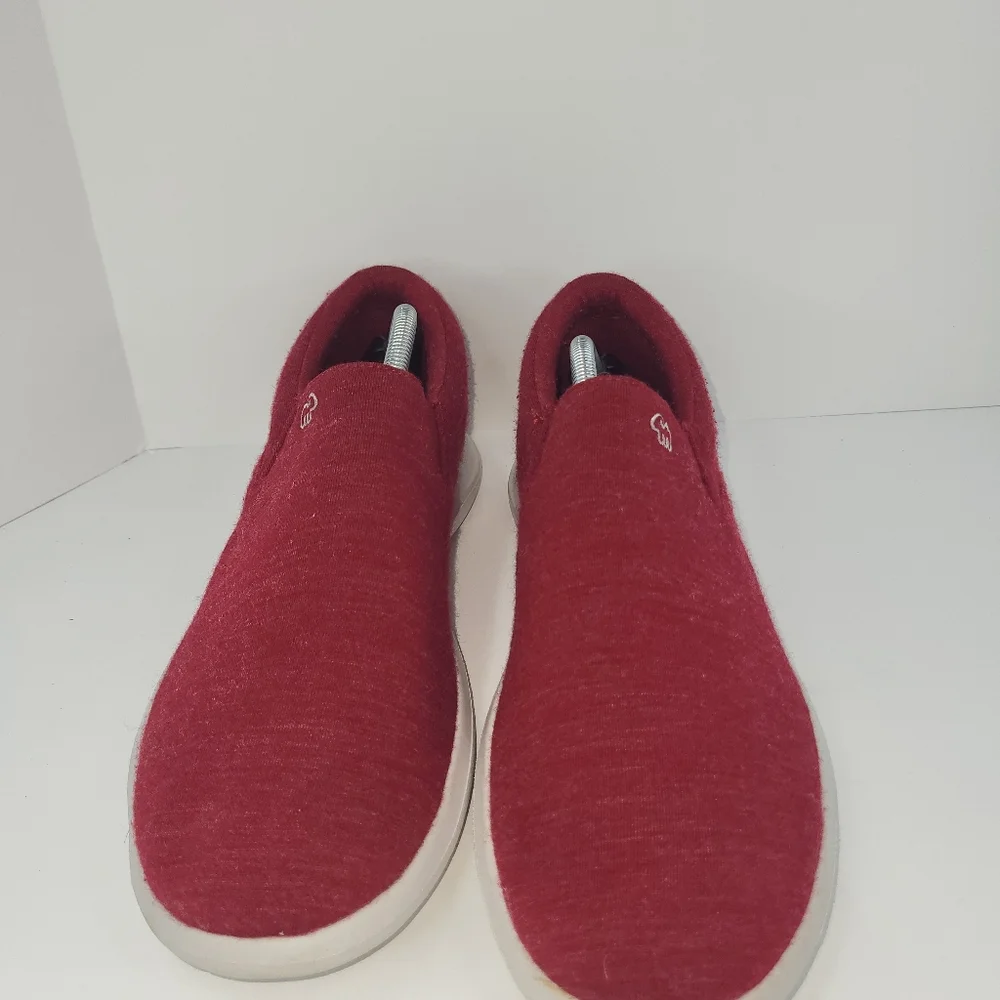 Merinos Men's Shoes Sz 12 US Red Casual Wool Knit Slip On Dust Bag